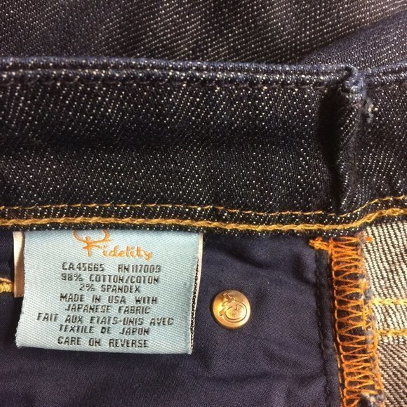 Fidelity Lotus Boot Flare Jeans Low Waist Stretch Dark 27 34 - Picture 5 of 12